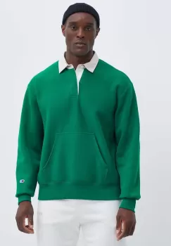 Champion bluza barbati, culoarea verde, neted, 220012 imagine