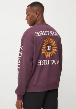 Champion bluza barbati, culoarea violet, cu imprimeu, 220427 imagine