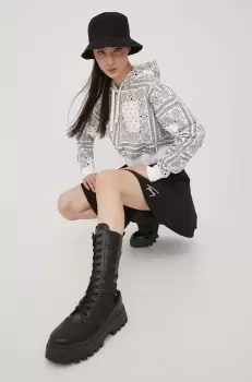 Champion bluza femei, culoarea alb, cu imprimeu imagine