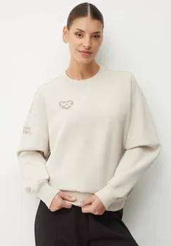 Champion bluza femei, culoarea bej, cu imprimeu, 117494 imagine