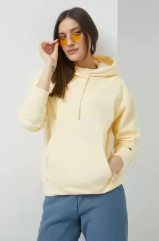Champion bluza femei, culoarea galben, neted imagine