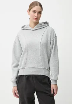 Champion bluza femei, culoarea gri, cu gluga, melanj, 117468 imagine