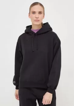 Champion bluza femei, culoarea negru, cu gluga, neted imagine