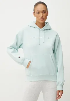 Champion bluza femei, culoarea verde, cu gluga, cu imprimeu, 117581 imagine