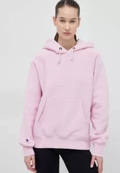 Champion bluza femei, culoarea violet, cu gluga, neted imagine