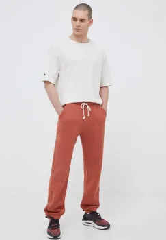 Champion pantaloni de trening culoarea maro, neted imagine