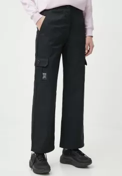 Champion pantaloni femei, culoarea negru, lat, high waist, 117201 imagine