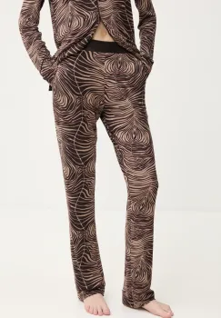 Chantelle pantaloni de pijama femei, culoarea maro, FNB060 imagine