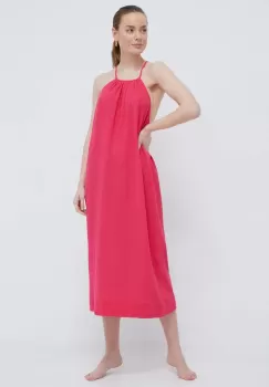 Chantelle rochie de plaja din bumbac culoarea roz imagine