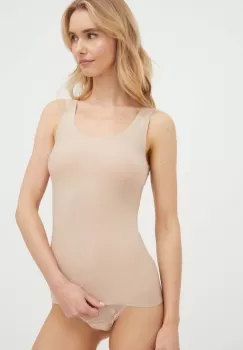 Chantelle top pijama culoarea bej imagine