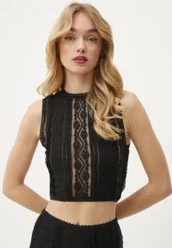 Charo Ruiz Ibiza bluza Asteria femei, culoarea negru, cu imprimeu, 255101 imagine