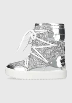 Chiara Ferragni cizme de iarna culoarea argintiu, CF3257_004 imagine