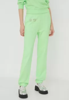 Chiara Ferragni pantaloni de trening culoarea verde, cu imprimeu imagine