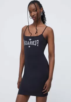 Chiara Ferragni rochie culoarea negru, mini, evazati imagine