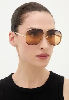 Chloe ochelari de soare culoarea auriu, CH0348S imagine