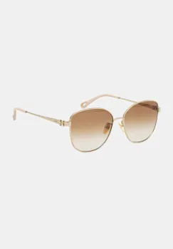 Chloe ochelari de soare femei, culoarea auriu, CH0306SK imagine