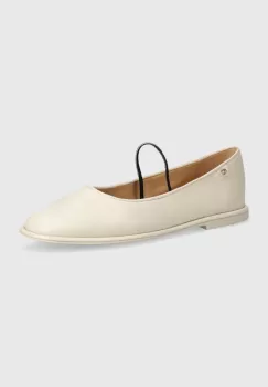 Coach balerini de piele EMILIA culoarea bej, CN116 imagine