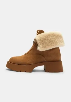 Coach botine Leah Platform culoarea maro, cu toc drept, izolare usoara, CCH85 imagine