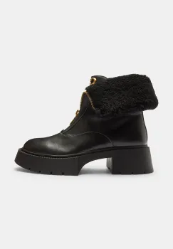 Coach botine Leah Platform culoarea negru, cu toc plat, CCH86 imagine