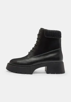 Coach cizme de piele Leah Platform culoarea negru, cu toc drept, CCH88 imagine