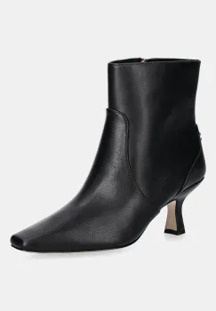 Coach cizme de piele Sculpted C Kitten Heel Leather Bootie culoarea negru, cu toc cui, CBP25 imagine