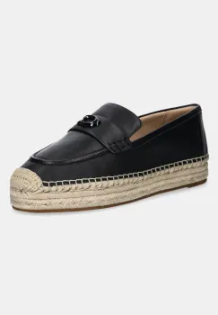 Coach espadrile de piele Camilla culoarea negru, cu platforma, CR045 imagine