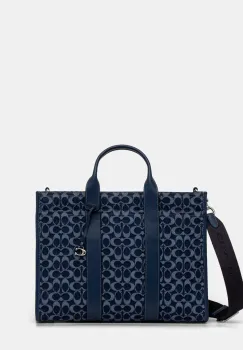 Coach geanta culoarea albastru marin, CAS25 imagine