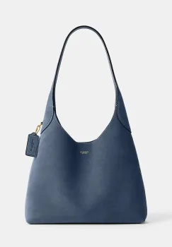 Coach geanta de mana din piele intoarsa Brooklyn imagine