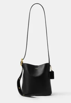 Coach geanta de piele Bleecker Bucket Bag 21 culoarea gri, CCX07 imagine