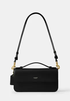 Coach geanta de piele Elora culoarea negru, CCY30 imagine