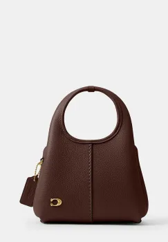 Coach geanta de piele lana 19 culoarea maro, CCY32 imagine