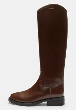 Coach ghete de piele Park Tall culoarea maro, cu toc plat, CCH75 imagine