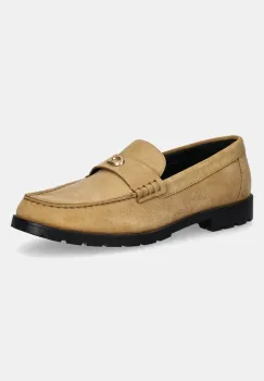 Coach mocasini din piele intoarsa Jocelyn femei, culoarea maro, cu toc plat, CZ376 imagine