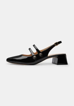 Coach pantofi de piele Winley Slingback Mary Jane culoarea negru, cu toc drept, cu toc deschis, CAS42 imagine