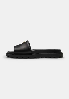 Coach papuci cu toc plat pentru femei, din piele Brynn Leather Slide Sandal imagine