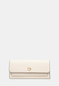 Coach portofel de piele femei, culoarea bej, CAO17 imagine