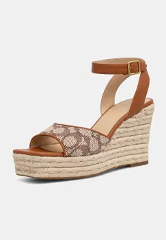 Coach sandale Signature culoarea maro, CAS80 imagine