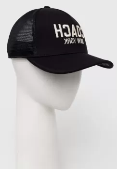 Coach sapca culoarea negru, cu imprimeu imagine