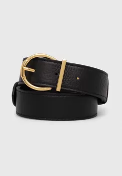 Coccinelle curea de piele femei, culoarea negru imagine