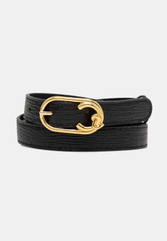 Coccinelle curea de piele LIZARD culoarea negru, E3.TBN.11.24.01 imagine