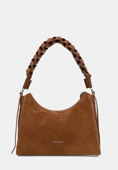 Coccinelle geanta de mana din piele intoarsa BOHEME SUEDE BIMATERIAL culoarea maro, E1.P6P.13.03.01 imagine