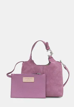 Coccinelle geanta de mana din piele intoarsa culoarea maro, E1.THE.58.01.01 imagine