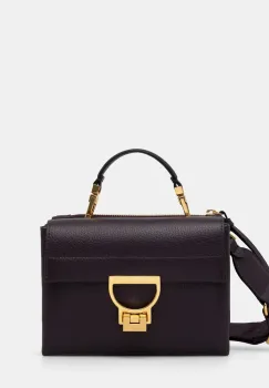 Coccinelle geanta de piele Arlettis culoarea negru, E1 ND8 55 B7 01 imagine