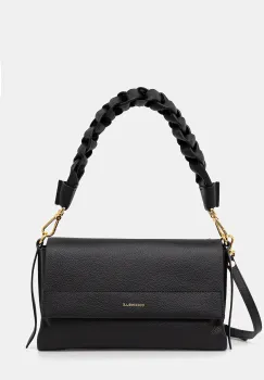 Coccinelle geanta de piele BOHEME GRANA DOUBLE culoarea negru, E1.M50.12.01.01 imagine