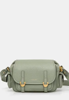 Coccinelle geanta de piele COCCINELLECAMPUS culoarea bej, E1 RFF 15 02 01 imagine