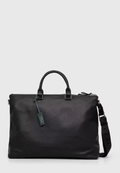 Coccinelle geanta de piele culoarea negru imagine