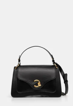 Coccinelle geanta de piele culoarea negru, E1 SSK 18 01 01 imagine