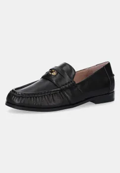 Coccinelle mocasini de piele culoarea negru, cu toc plat, E4 TUP 16 01 01 001 imagine