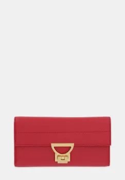 Coccinelle portofel de piele culoarea negru imagine