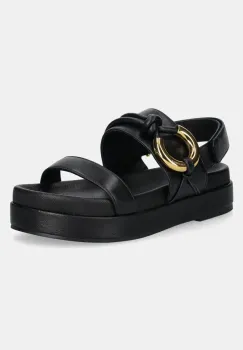 Coccinelle sandale de piele femei, culoarea negru, cu platforma, E4 SGH 18 01 01 001 imagine